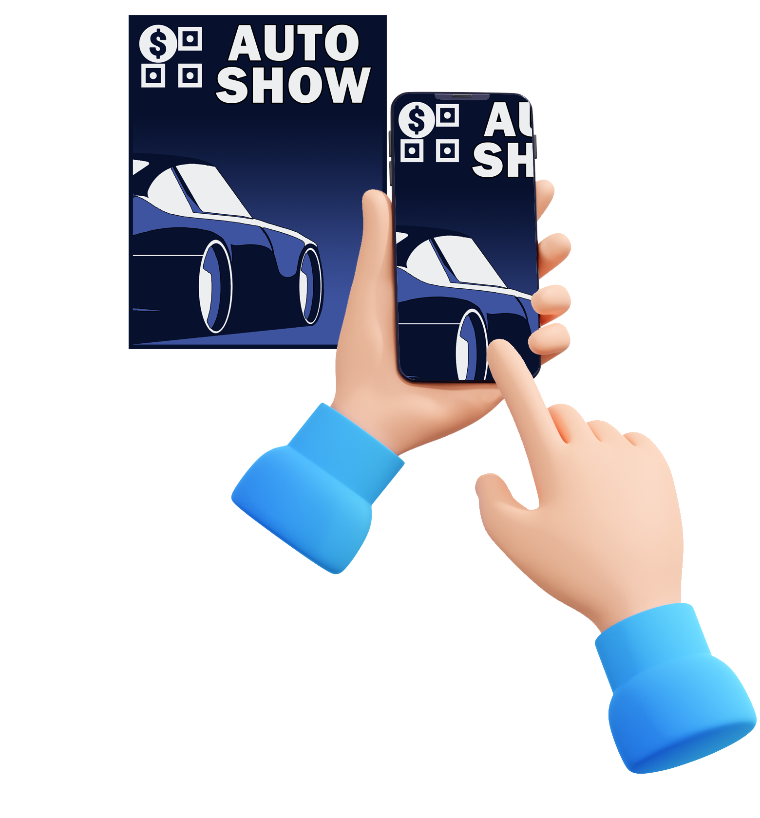 AR auto show poster experience